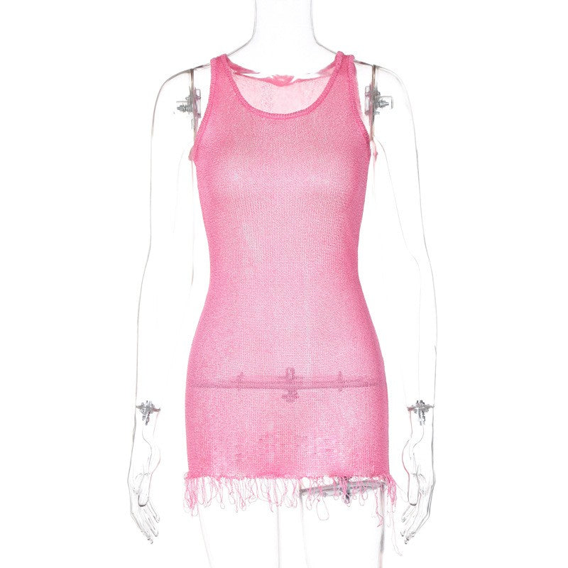 Sleeveless Hip Skirt