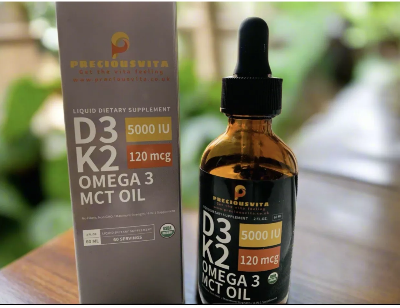 PreciousVita Vitamin D3+K2 liquid Drops