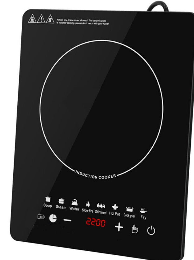 2200W Black Crystal Panel Induction Cooker