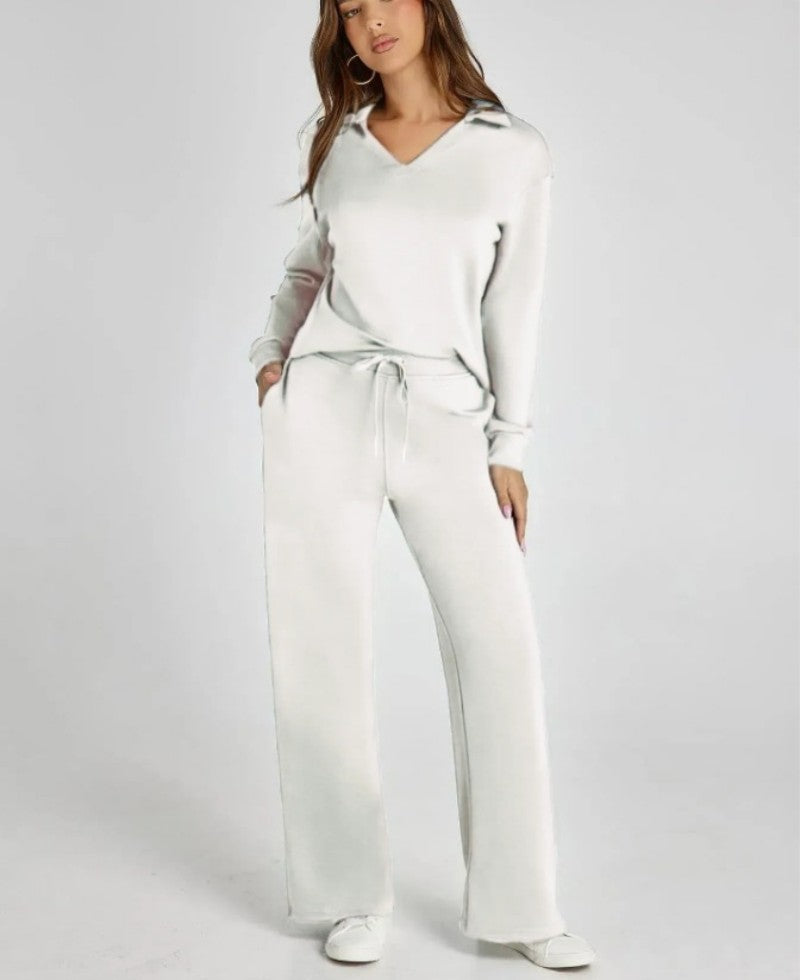 Horn trousers two-piece set-embroidered Ma Biao