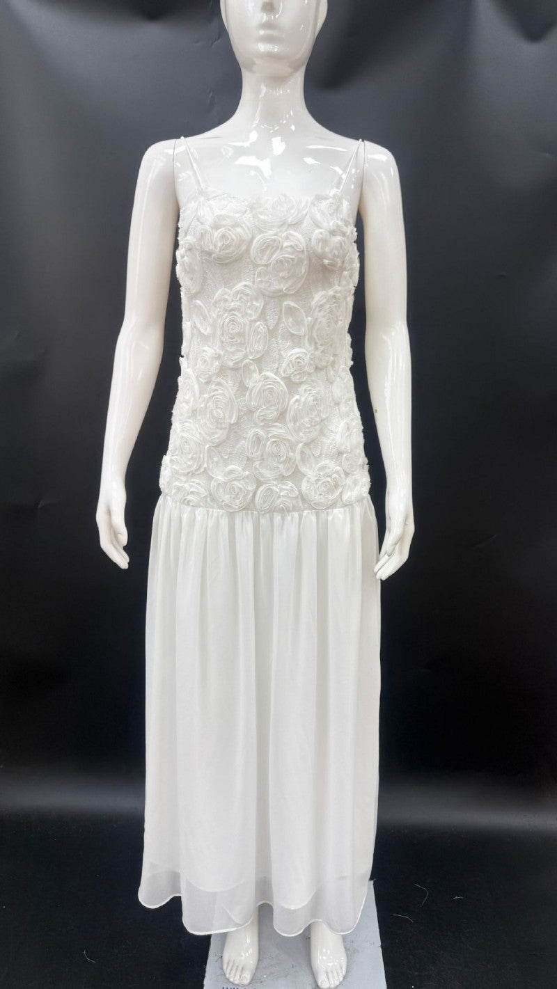 Three-dimensional Flower Chiffon Dress