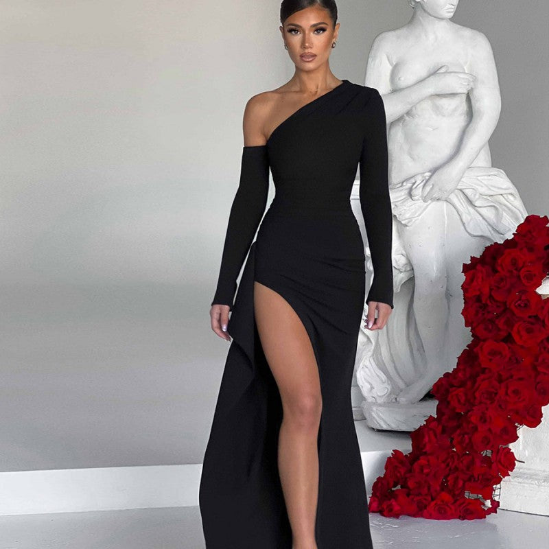 Long Sleeve Split Dress