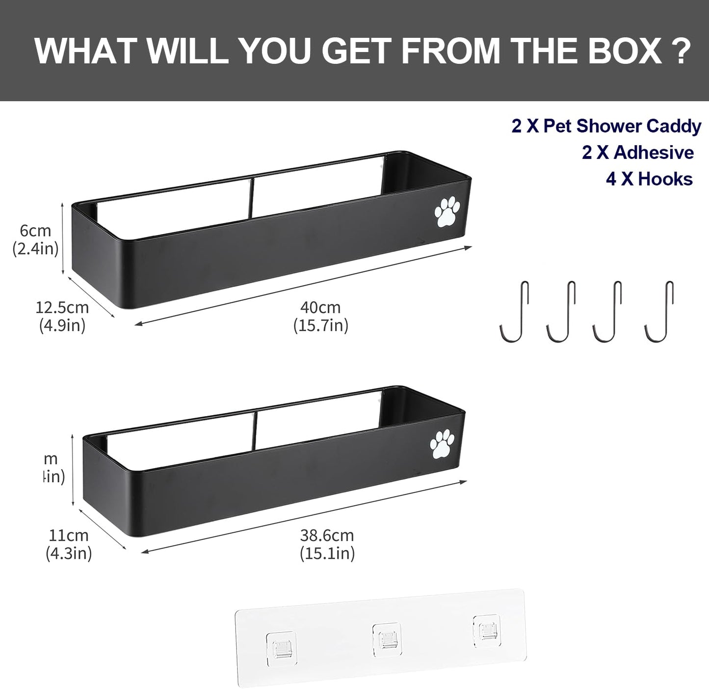 Two-piece Shower Rack