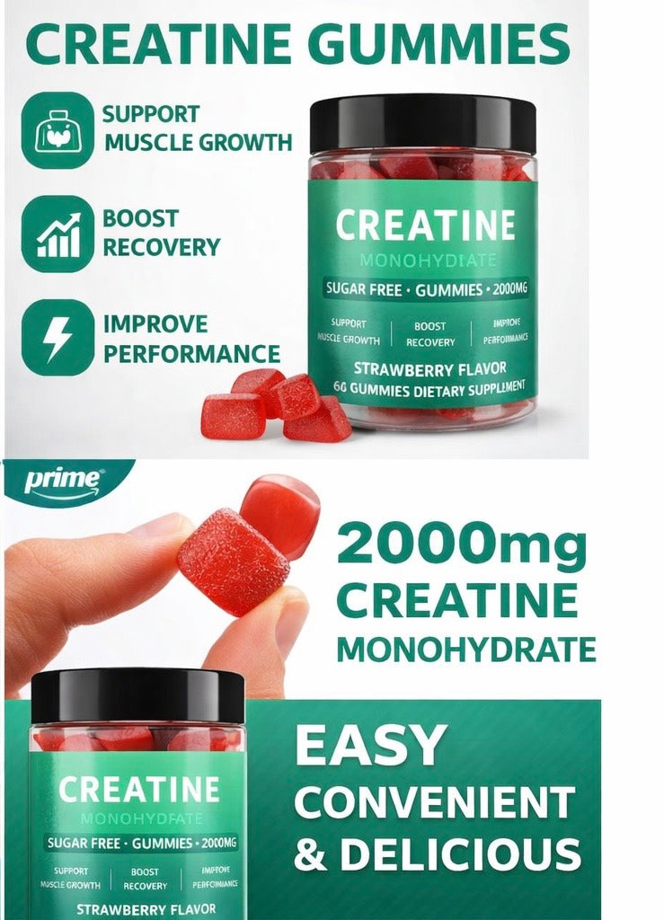 creatine monohydrate 60 Gummies