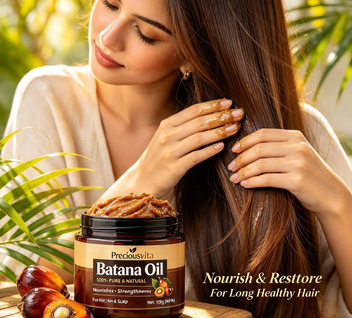 Preciousvita Unrefined Batana Oil, 100% Pure
