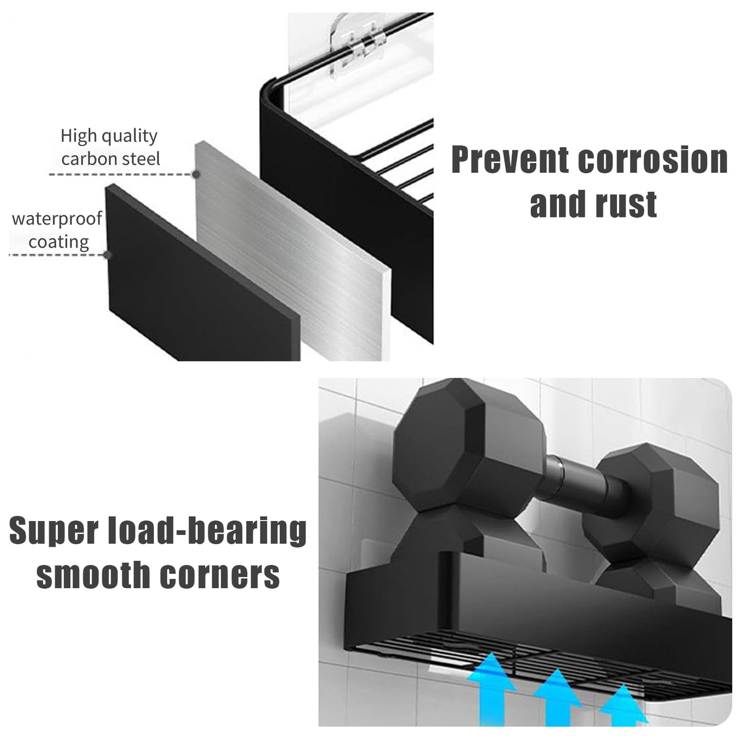 Two-piece Shower Rack