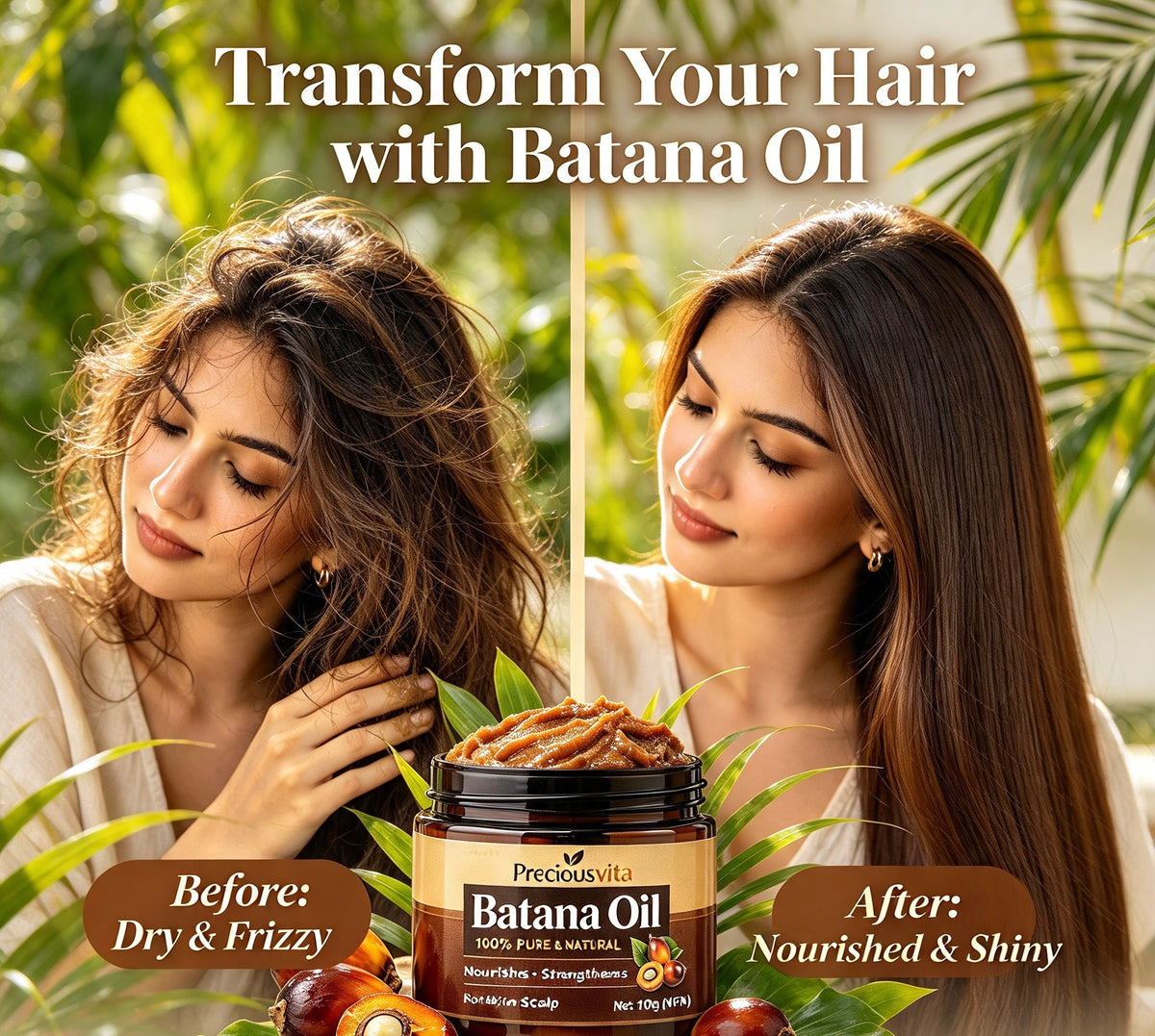 Preciousvita Unrefined Batana Oil, 100% Pure