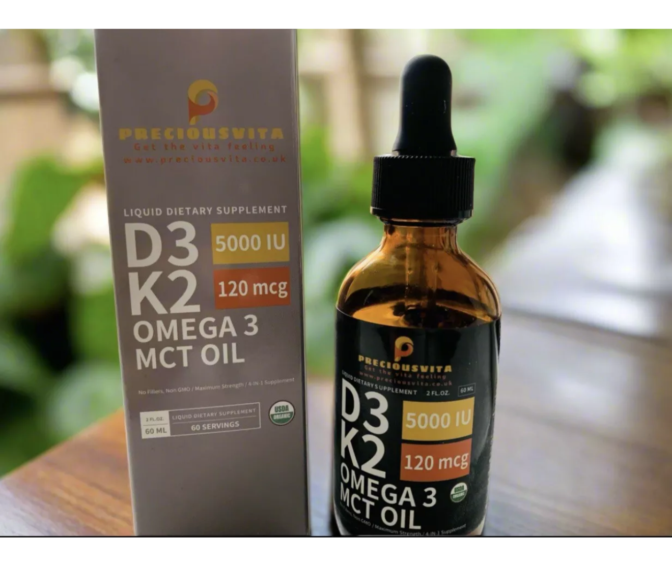 PreciousVita Vitamin D3+K2 liquid Drops
