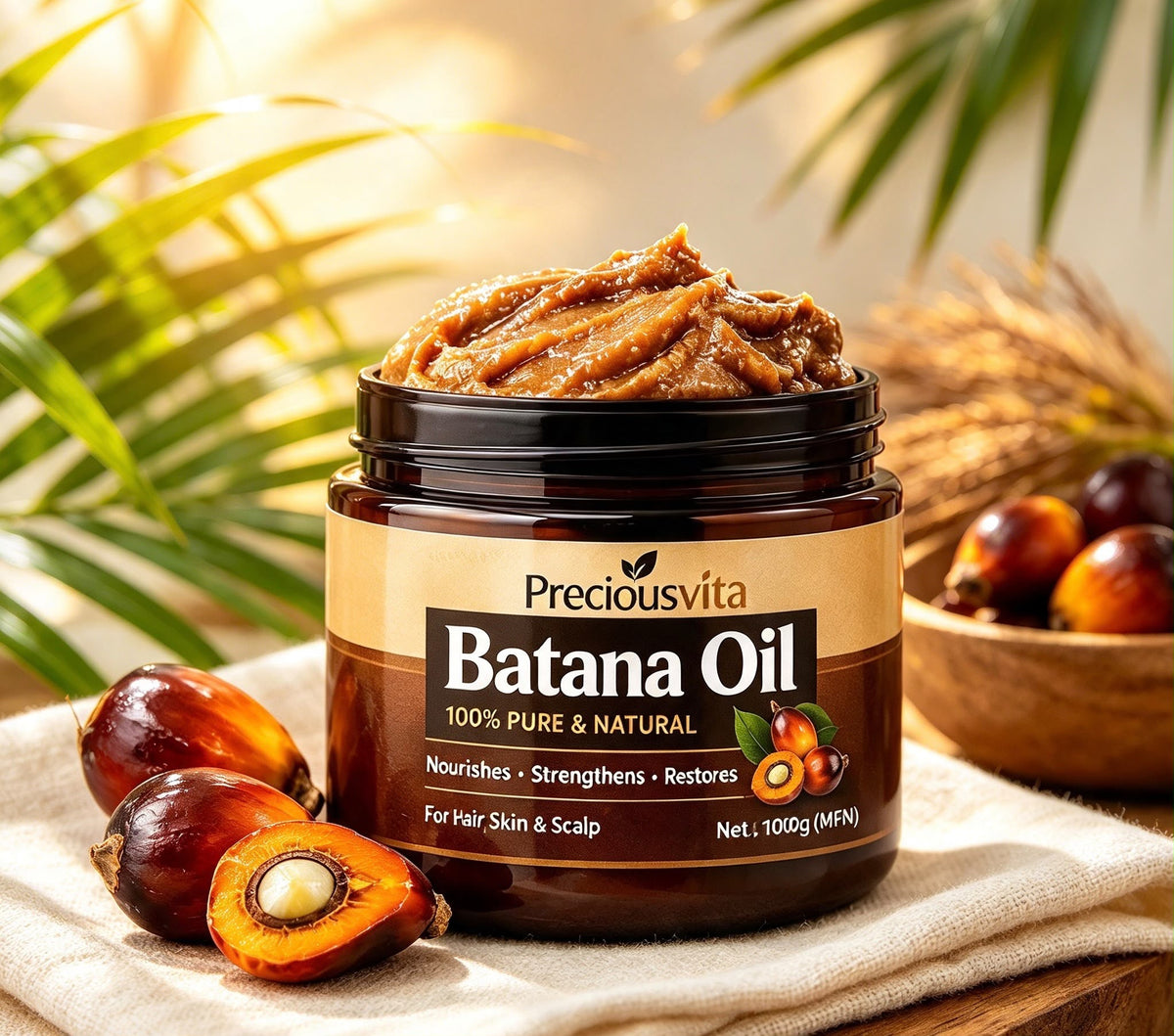 Preciousvita Unrefined Batana Oil, 100% Pure
