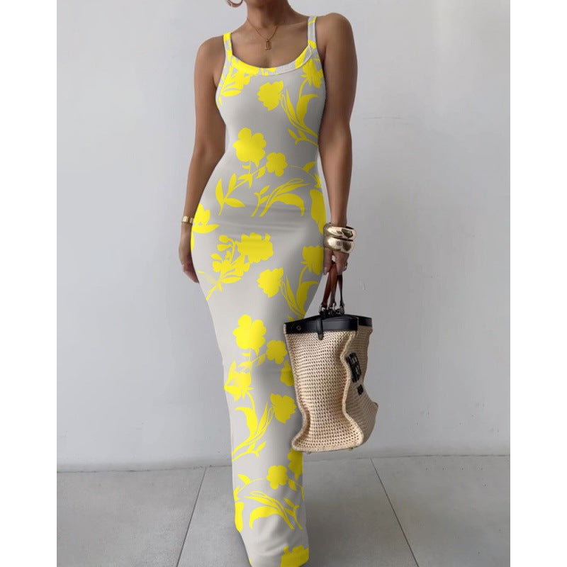 Slim-Fit Maxi Dress With Sling