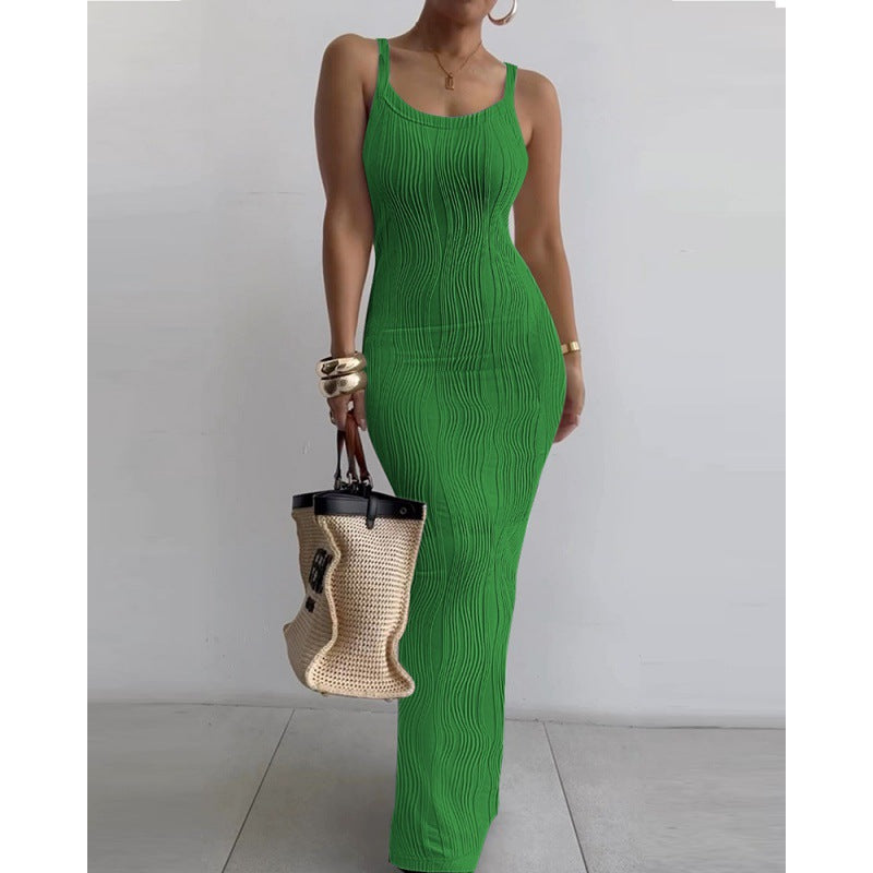 Slim-Fit Maxi Dress With Sling