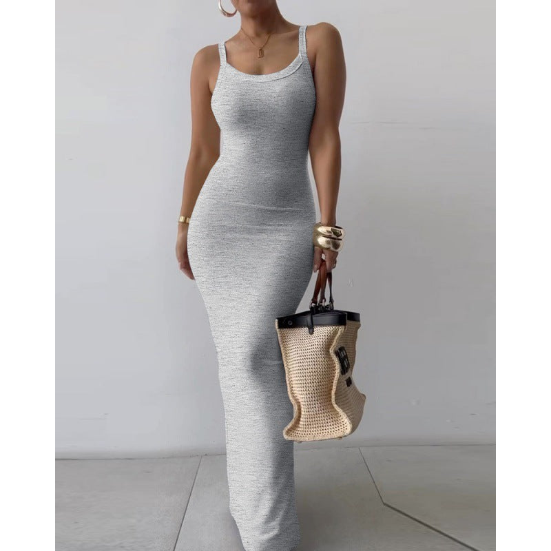 Slim-Fit Maxi Dress With Sling