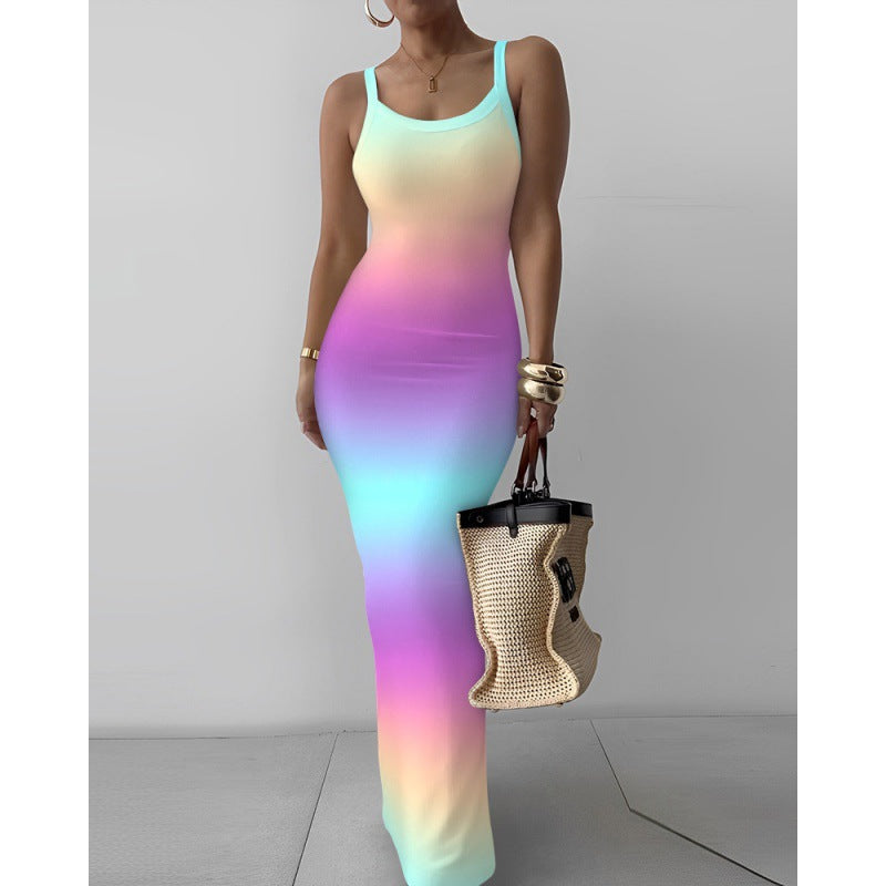 Slim-Fit Maxi Dress With Sling