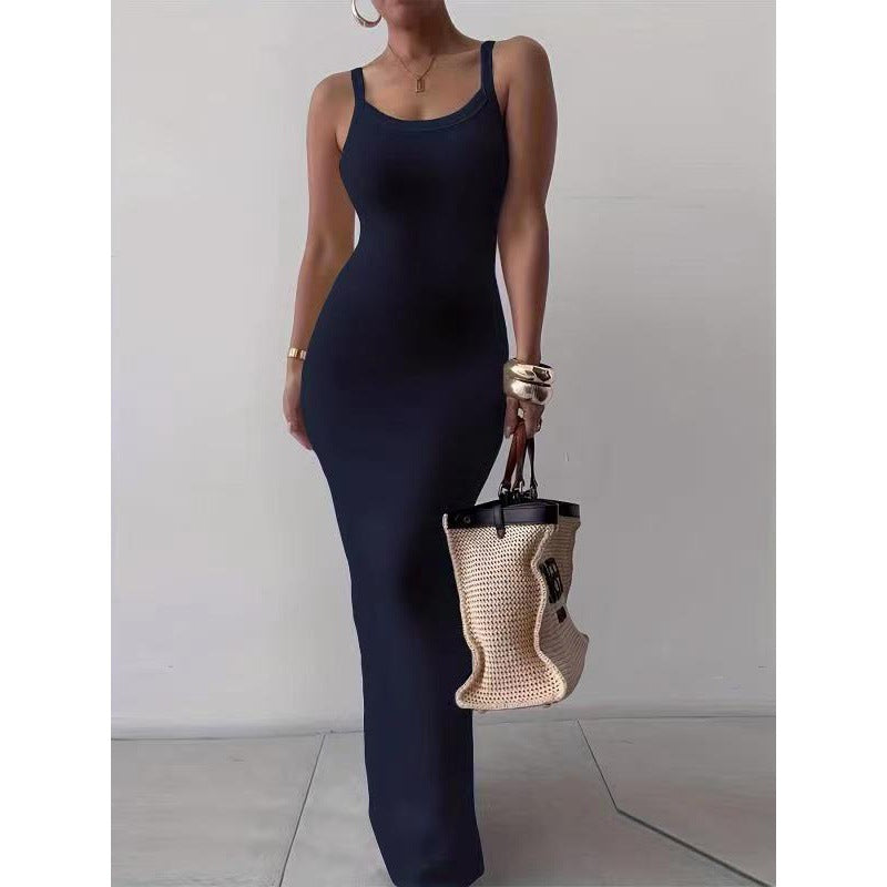 Slim-Fit Maxi Dress With Sling