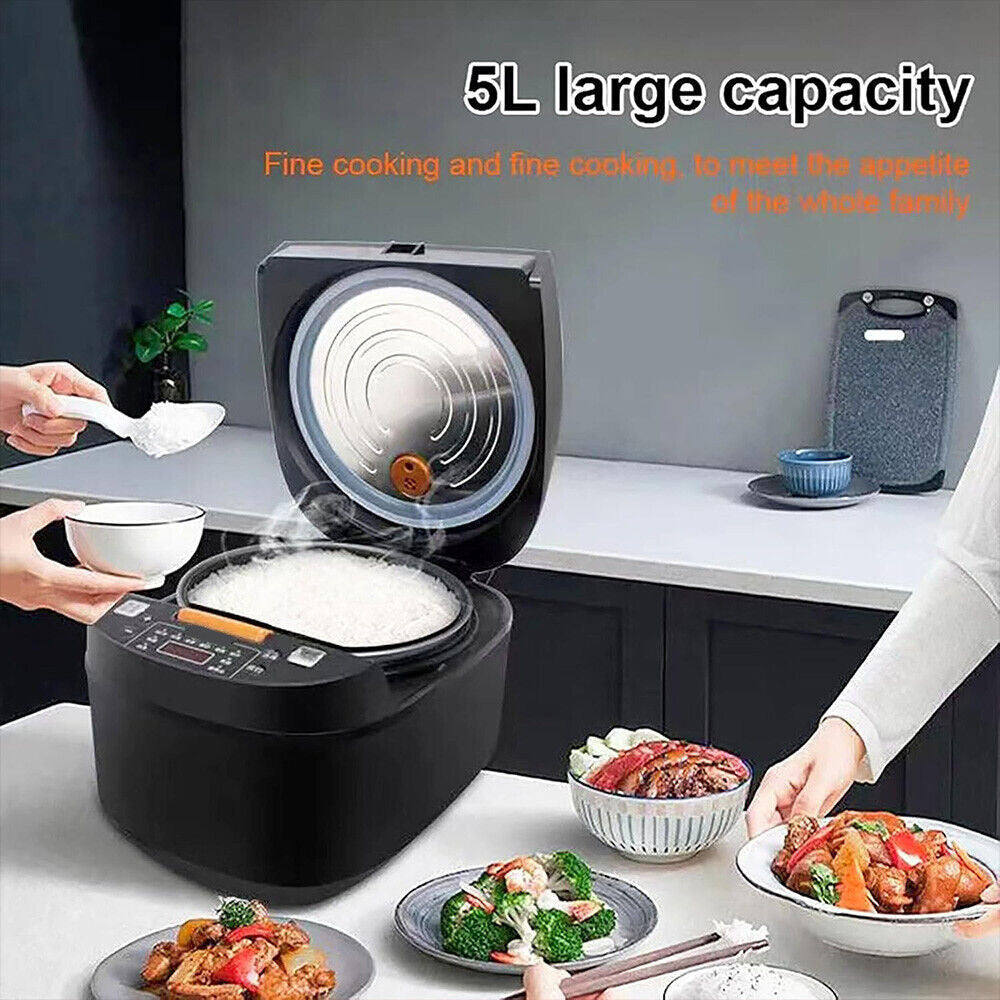 Multi-functional 5L Non-Stick Rice Cooker Appointment Timing Heating High-fire