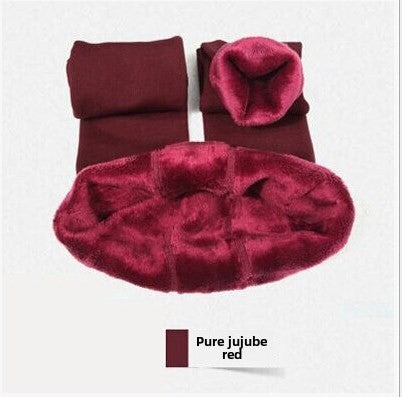 Fleece-Lined One-Piece Pants Thickened Leggings