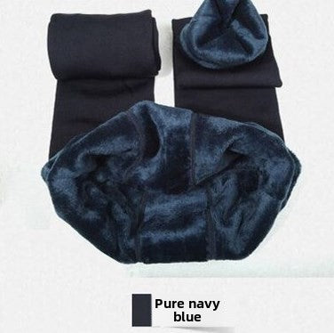 Fleece-Lined One-Piece Pants Thickened Leggings