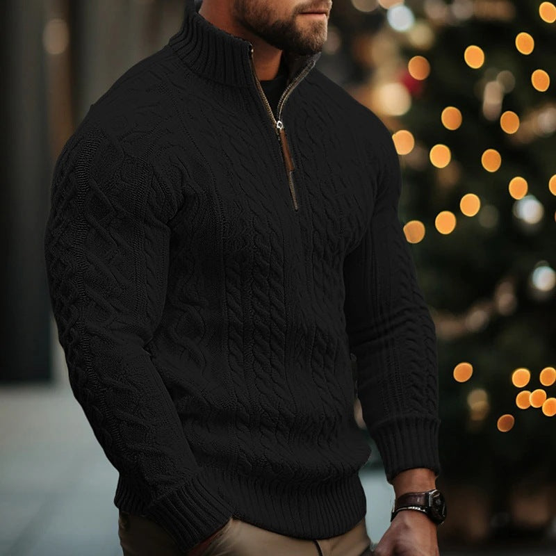Men'S Sweater Half Zip Coat