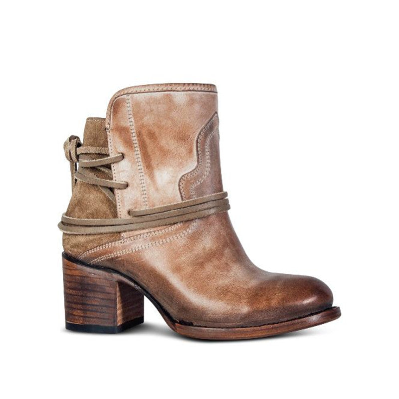 Women'S Rear Strap Thick Heel Shoes