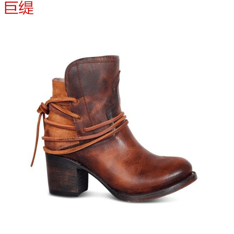 Women'S Rear Strap Thick Heel Shoes
