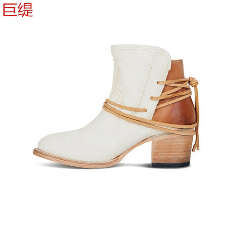 Women'S Rear Strap Thick Heel Shoes