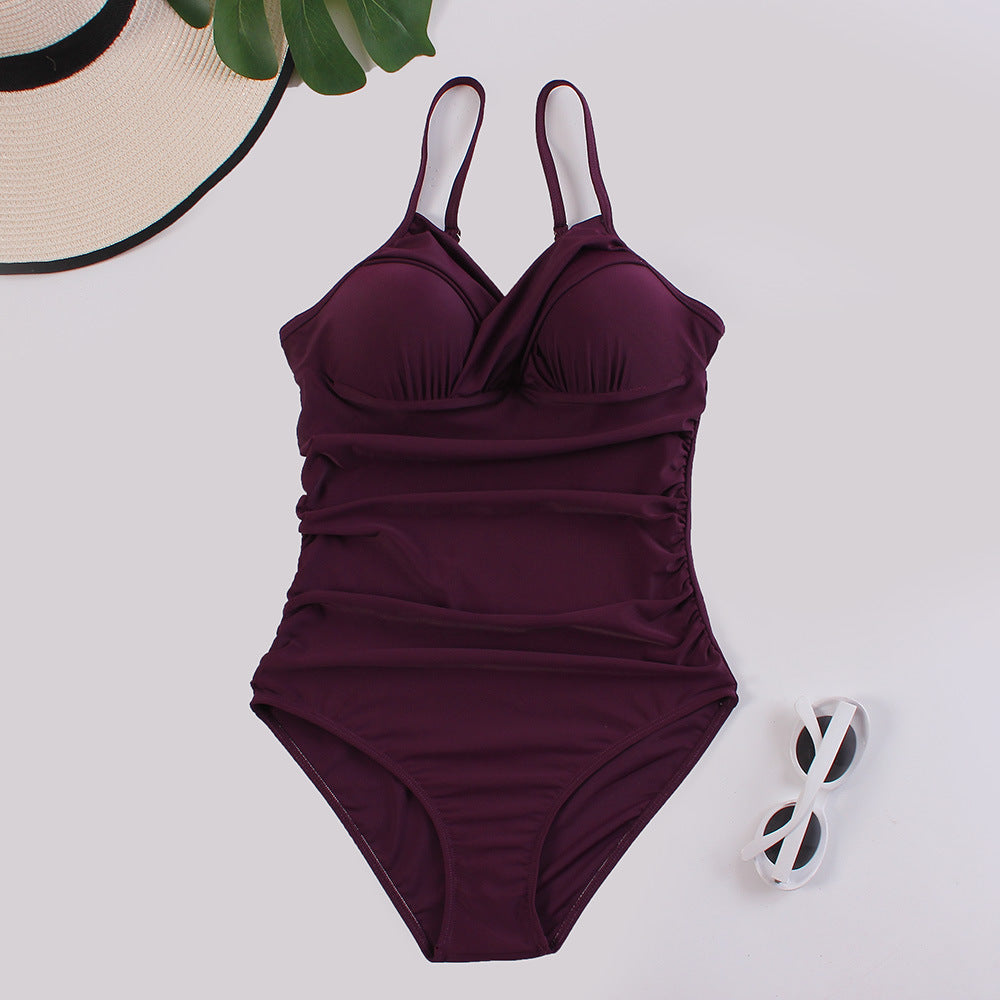 Swimsuit Solid Color Sling