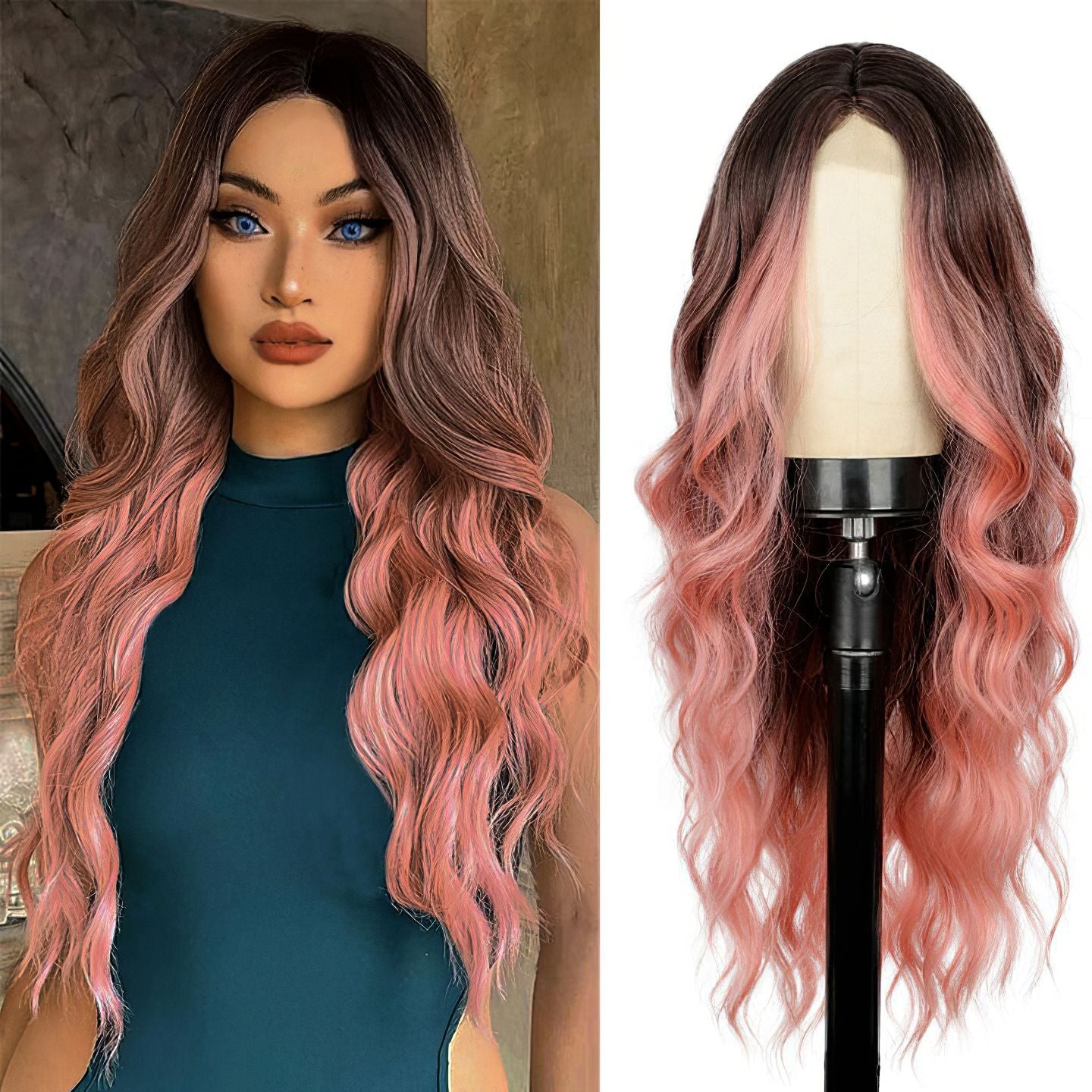 Lace-Front Curly Wig