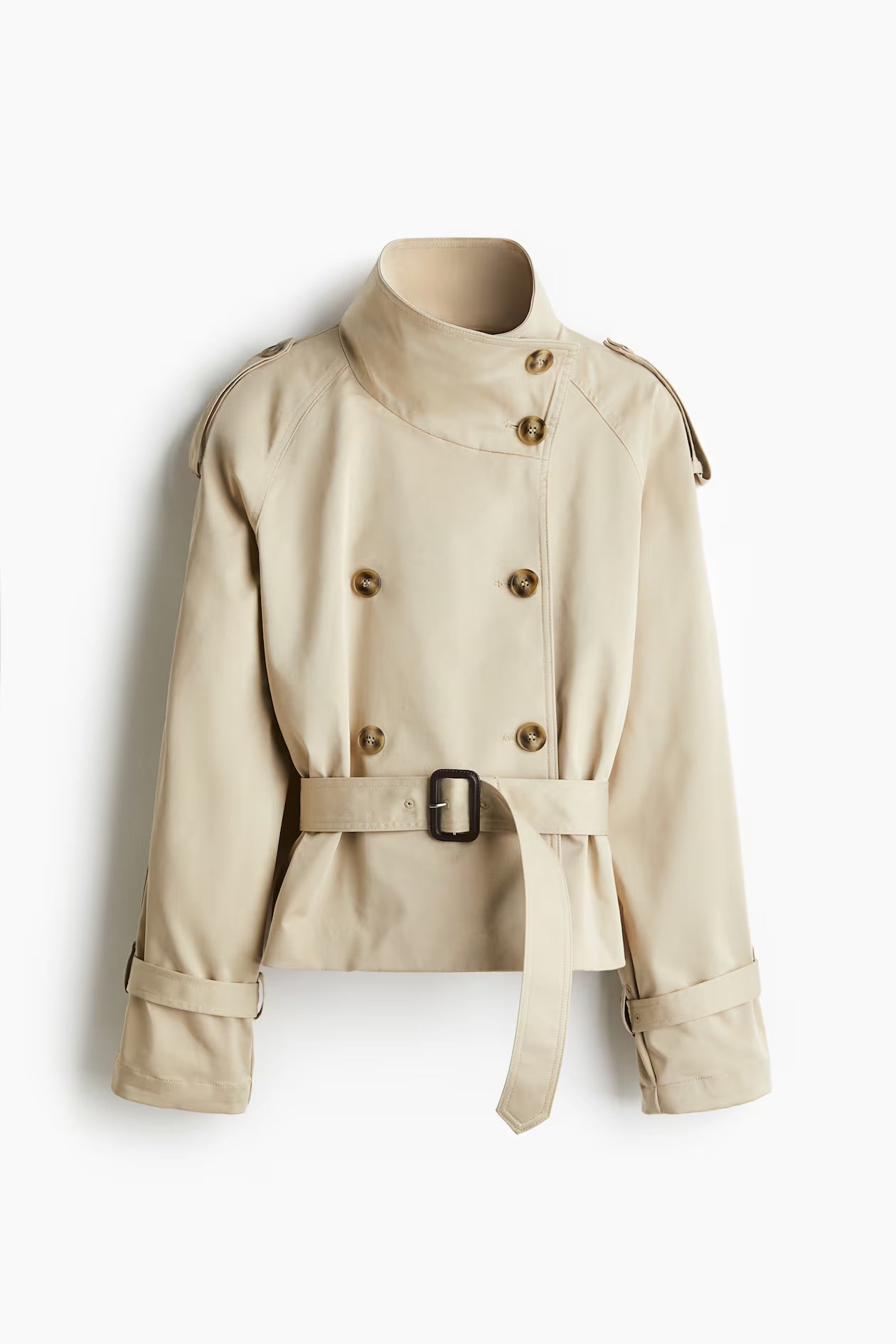 Double-breasted trench coat short coat