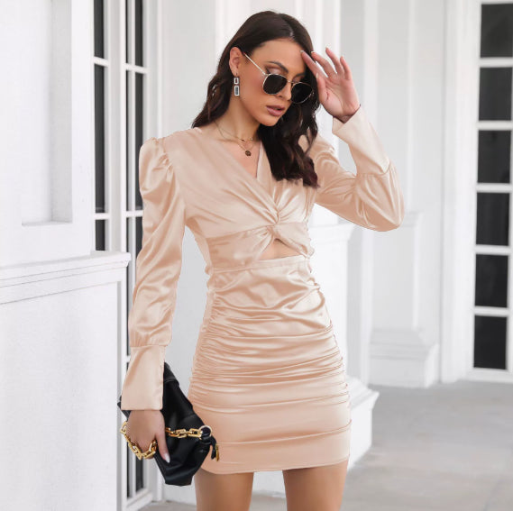 Spice Girl Solid Color Dress