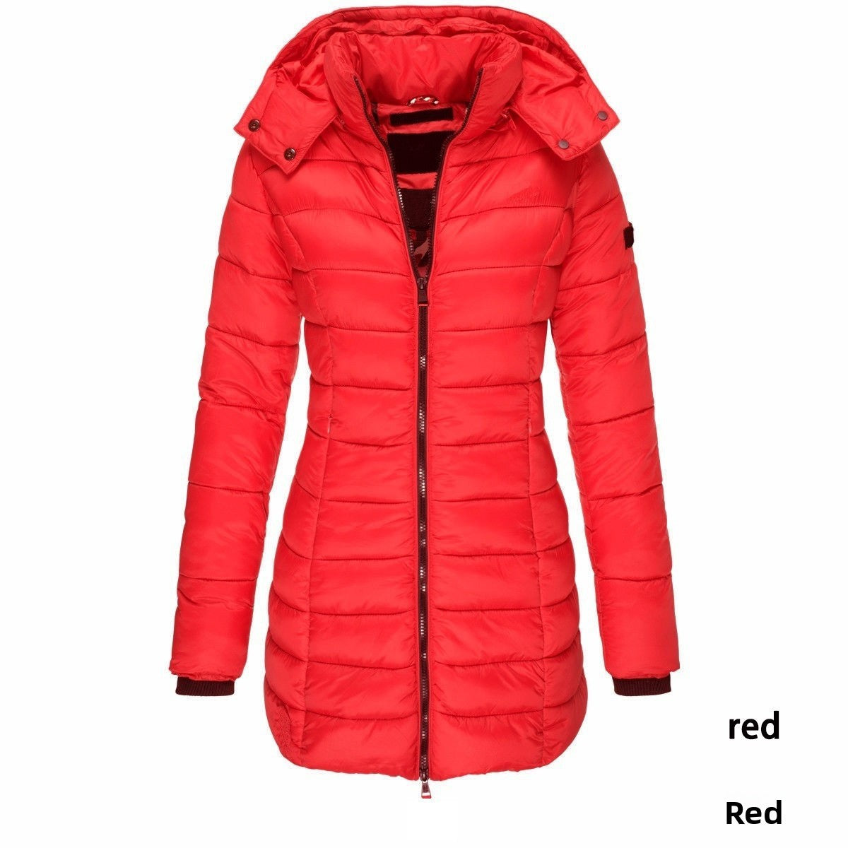 Mid-Length Slim-Fit Cotton-Padded Jacket