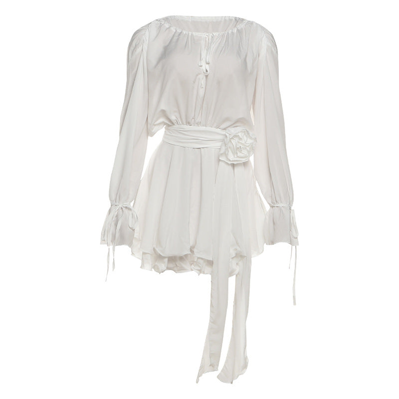 Horn sleeve hip dress