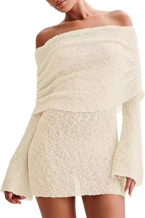 Knitted off-shoulder dress