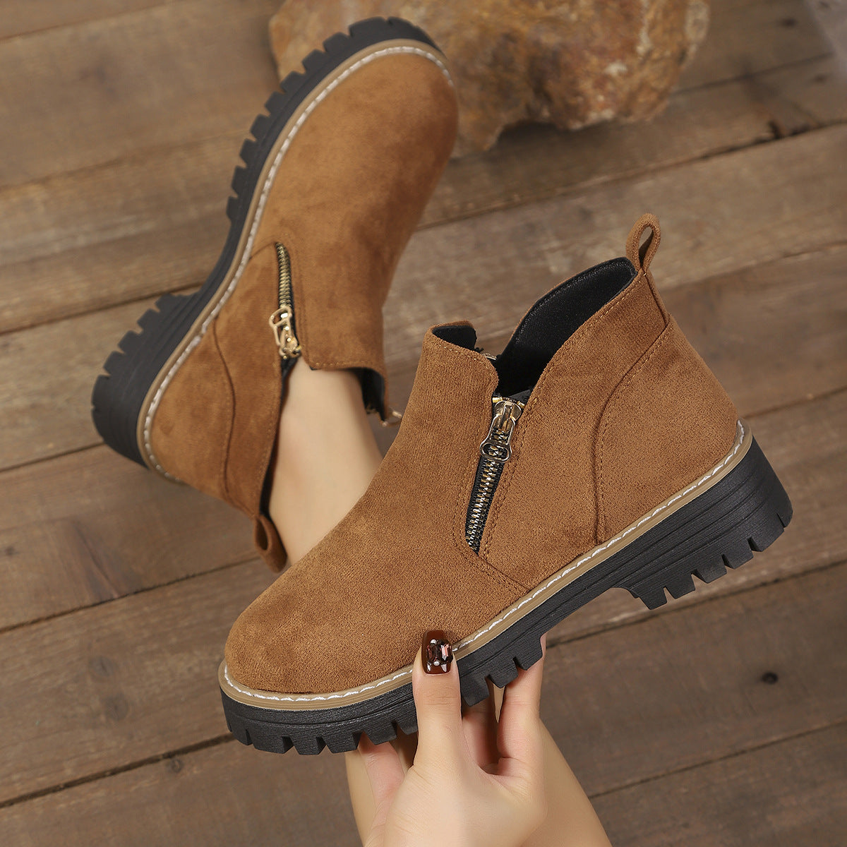 Side Zip Martin Boots