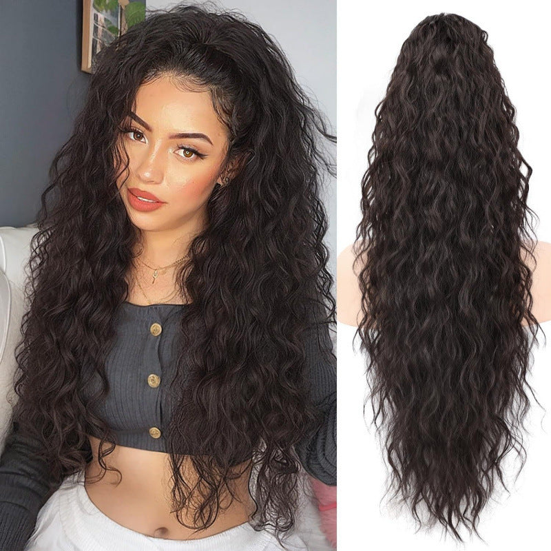 Claw Clip Ponytail Extension, various colours and Inches Long Ponytail Hair Piece Wavy Curly Synthetic
