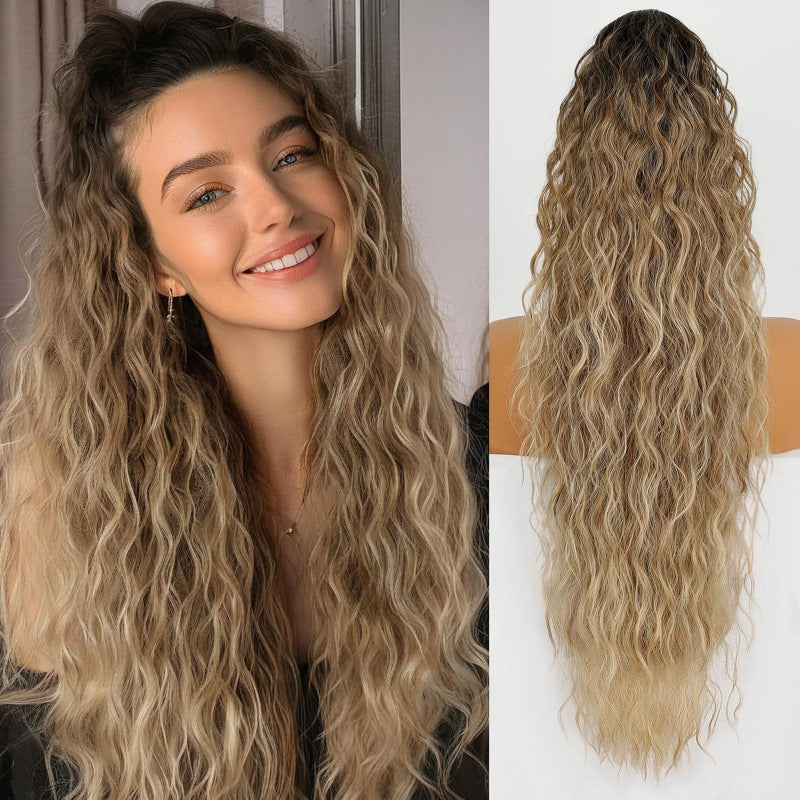 Claw Clip Ponytail Extension, various colours and Inches Long Ponytail Hair Piece Wavy Curly Synthetic