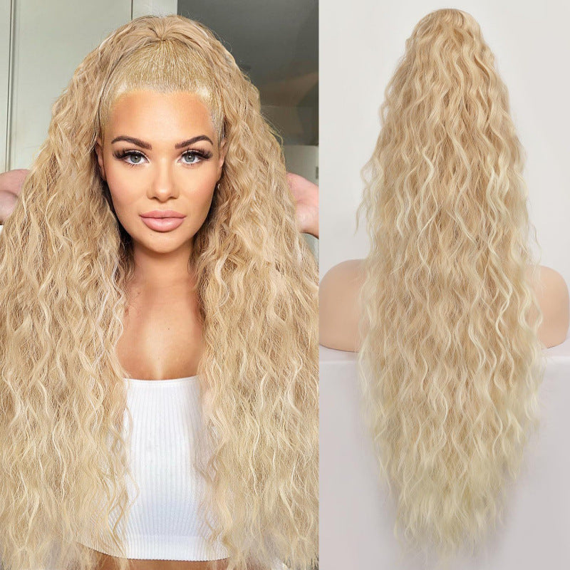 Claw Clip Ponytail Extension, various colours and Inches Long Ponytail Hair Piece Wavy Curly Synthetic