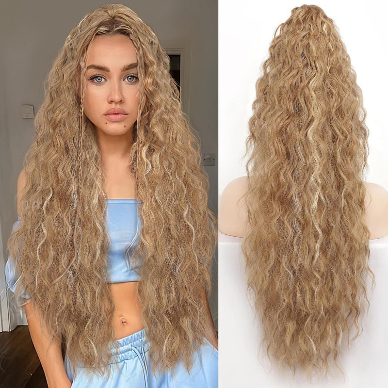 Claw Clip Ponytail Extension, various colours and Inches Long Ponytail Hair Piece Wavy Curly Synthetic