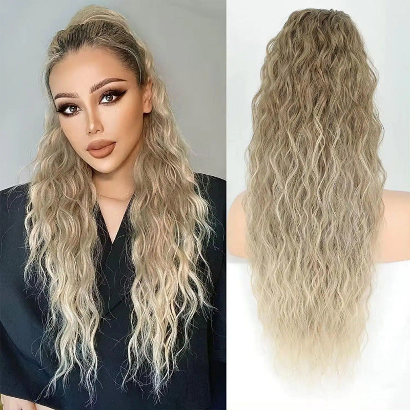 Claw Clip Ponytail Extension, various colours and Inches Long Ponytail Hair Piece Wavy Curly Synthetic