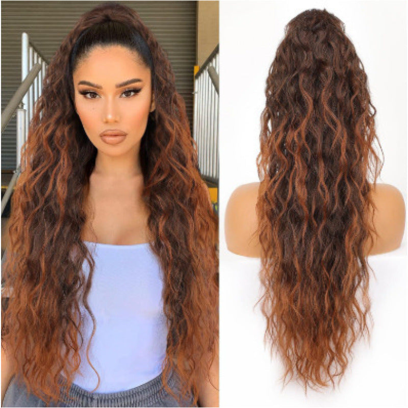 Claw Clip Ponytail Extension, various colours and Inches Long Ponytail Hair Piece Wavy Curly Synthetic