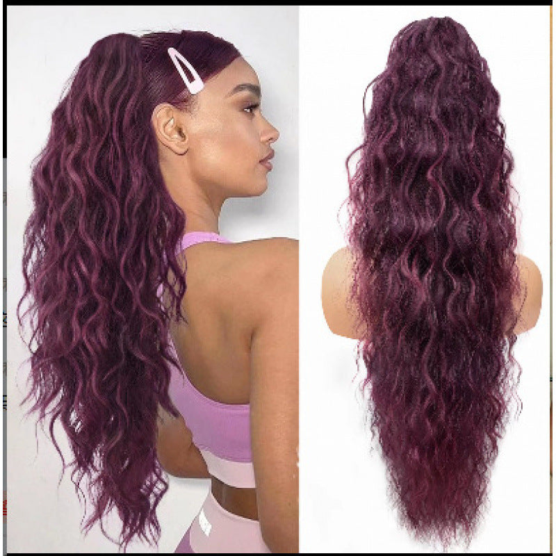 Claw Clip Ponytail Extension, various colours and Inches Long Ponytail Hair Piece Wavy Curly Synthetic