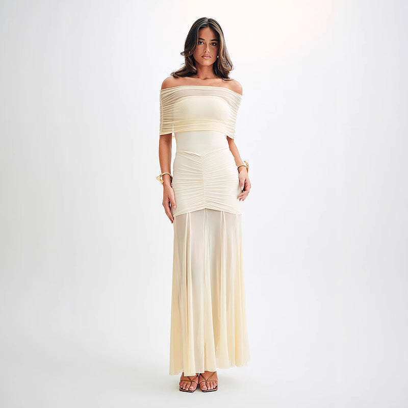 Mesh-Stitch French Dress